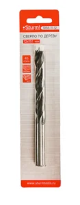 Sturm Сверло спиральное по дереву D=12мм, L=151мм, цил. Хв., блистер, 1055-11-12