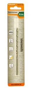 Sturm Сверло по металлу 4,5х126 мм, сталь HSS, удлинен., 118° ,блистер 1 шт 1055-045-126L