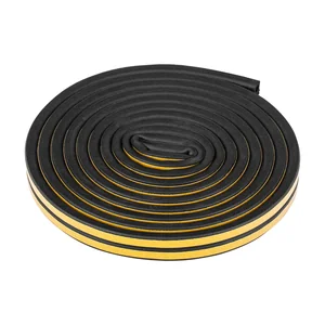 Сибртех Уплотнитель резиновый, 6 м, профиль "D", черный 88920