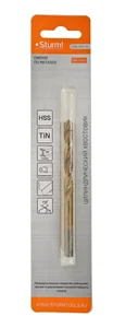 Sturm Сверло по металлу 6,5х101 мм, сталь HSS, нитридтитан., 118° ,блистер 1 шт 1055-065-101