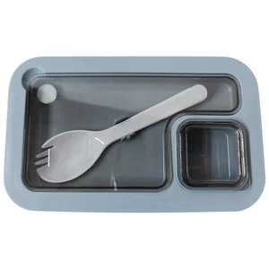 MALLONY Ланч-бокс MIGLIORE, 2 отделения, 850 мл (ложка-вилка в комплекте) 108260-SK