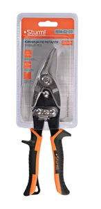 Sturm Ножницы по металлу, левый рез, 2-х рычажная система для облегчения реза 1074-02-03