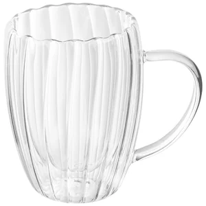 Mallony Кружка из рельефного стекла, объём: 350 мл, AROMA RIVIERA, с двойными стенками 108124-SK
