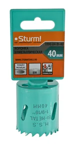 Sturm Коронка биметаллическая, 40 мм, 5/8", 1090-04-BI-40