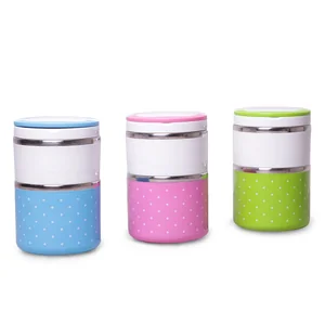 Kamille Ланч-бокс двойной круглый 1080 мл. КМ 2103