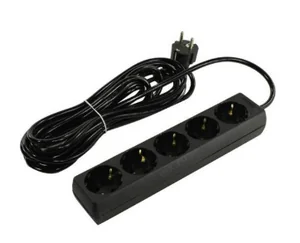 ExeGate Удлинитель ECE-5-5B EX285825RUS черный 5 евророзетки с заземлением, 5м