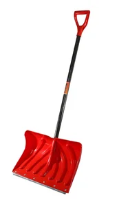 Sturm Лопата снегоуборочная 49х35 см, морозостойкий пластик, фибергласовый черенок 3010-15-22