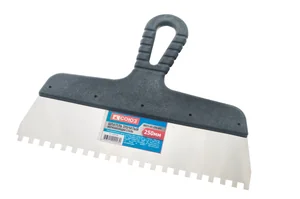 СОЮЗ Шпатель, 250 мм, нержавеющая сталь, зуб 6х6 мм, пластиковая рукоятка, 8051-45-250-6FC