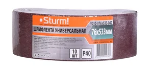 Sturm Шлифлента, 76x533мм, Р40, 10 шт, 9010-B76x533-040