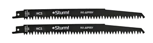 Sturm Полотно для сабельной пилы по дереву 2шт 240/5мм (грубая древесина), 9019-03-S1531L