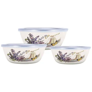 Zeidan Миска эмаль 3шт.+кр. Z-80627-03