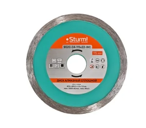 Sturm Алмазный диск, влажная резка, непрерывный 115м 9020-04-115x22-WC