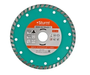 Sturm Алмазный диск, сухая резка, "Турбо" 150мм 9020-04-150x22-T
