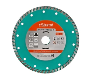 Sturm Алмазный диск, сухая резка, "Турбо" 180мм 9020-04-180x22-T