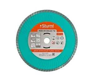 Sturm Алмазный диск, сухая/влажная резка Turbo Wave 230мм 9020-04-230x22-TW