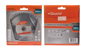 Sturm Пильный диск, размер 165x20/16x48 зубьев, твердосплавные напайки 9020-165-20-48T