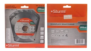 Sturm Пильный диск, размер 190x30x24 зуба, твердосплавные напайки 9020-190-30-24T