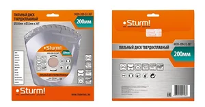 Sturm Пильный диск, размер 200x32x36 зубов С ПЕРЕХОД. КОЛЬЦОМ НА 30мм 9020-200-32-36T
