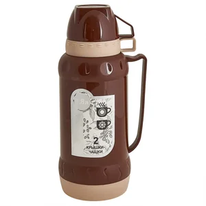 ALPENKOK Термос со стеклянной колбой 1,8 л AK-10108S коричневый