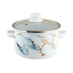 Appetite Кастрюля эмал цил Marble 2,0л стекл/кр 1RD161S