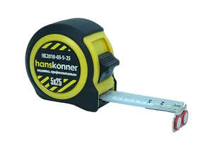 Hanskonner Рулетка 5x25мм, 2 стопа, компактный корпус, мощный магнит, HK2010-03-5-25