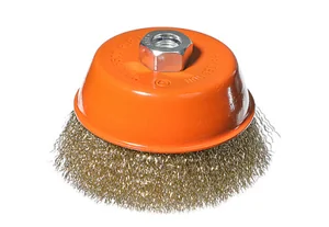 Sturm Корщетка-насадка для УШМ тип "чашка" М14, D125мм, латунир. волнистая пров. 5240104