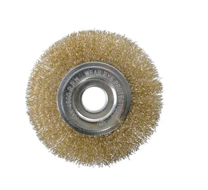 Sturm Корщетка-насадка для УШМ тип "колесо" d=22мм, d=125мм, латун.волн.проволока, 5241402