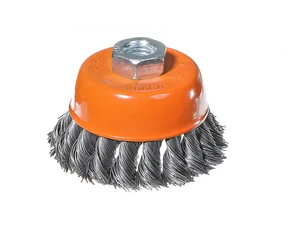Sturm Корщетка-насадка для УШМ тип "чашка" М14, D75мм, витая стальная пров. 5240202