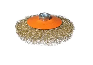 Sturm Корщетка-насадка для УШМ тип "колесо" с наклоном, М14, D125мм, латун.волн.пров. 5240302