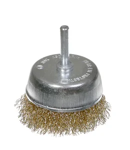 Sturm Корщетка-насадка для дрели чашеобразная мягк.63мм,хвост 6мм,латун.волн.проволок. 5240902