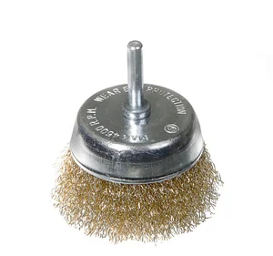 Sturm Корщетка-насадка для дрели чашеобразная мягк.75мм,хвост 6мм,латун.волн.проволок. 5240903