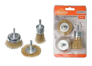 Sturm Набор корщеток-насадок для дрели 3 шт 5241002