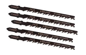 Sturm Пилки для лобзика по дереву T144DP, 5 шт, 100х75мм, шаг зуба 4мм, быстрый прямой рез, HCS, 5250302