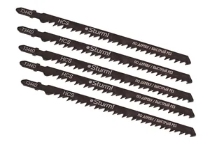 Sturm Пилки для лобзика по дереву T344D, 5 шт, T344D, 152х126мм, шаг зуба 4мм, быстрый рез, HCS, 5250304