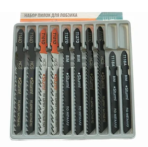 Sturm Набор пилок для лобзика универсальный, 10 шт, T101D,T144D,T127D,T111C,T118A, T144D, HCS, 5250501