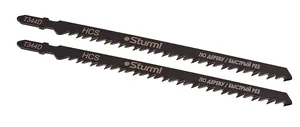 Sturm Пилки для лобзика по дереву T344D, 2 шт, 152х126мм, шаг зуба 4мм, быстрый рез, HCS, 5250604