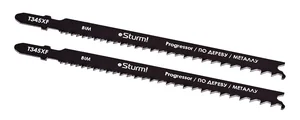 Sturm Пилки для лобзика по металлу T345XF, 2 шт, 132х105мм, шаг зуба 2,4-5мм, ПРОГРЕССОР, BIM, 5250617