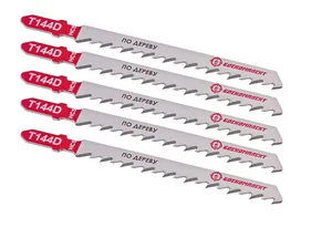 БОЕКОМПЛЕКТ Пилки для лобзика по дереву T144D, 5 шт, 100х74мм, шаг зуба 4мм, быстрый прямой рез, HCS, B05-144D