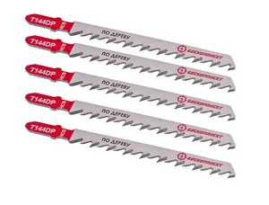 БОЕКОМПЛЕКТ Пилки для лобзика по дереву T144DP, 5 шт, 100х74мм, шаг зуба 4мм, быстрый прямой рез, HCS, B05-144DP