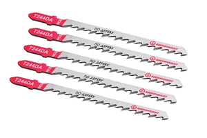 БОЕКОМПЛЕКТ Пилки для лобзика по дереву T244DA, 5 шт, 100х74мм, шаг зуба 4мм, быстрый фигурный рез, HCS, B05-244DA