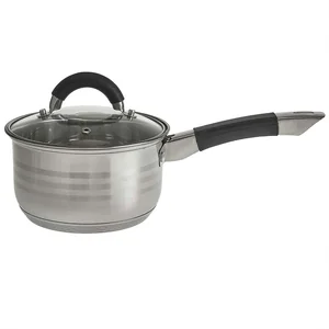 WEBBER Ковш 2,1 л, 16х9,5 см, из нержавеющей стали со стеклянной крышкой серия Master BE-441/2