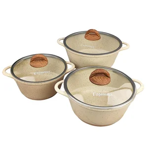 ГОРНИЦА Набор кастрюль Оникс 2л, 3л, 4л с крышками нКас02он