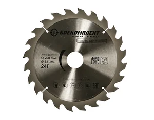 БОЕКОМПЛЕКТ Пильный диск по дереву 200x32/30/16мм, 24 зуба для TS10420I B9022-200-32/30/16-24