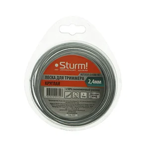 Sturm Леска для триммера, d=2.4 мм, l=10м, КРУГ, МЕТАЛ корд, блистер, BGT3535-2.4-0М-10