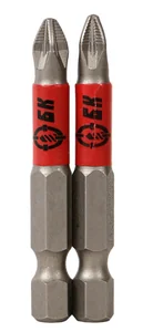 БОЕКОМПЛЕКТ Биты PZ2x50мм, сталь S2, 2шт, BPZ2-50-2