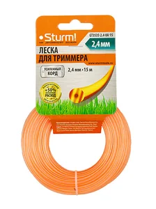 Sturm Леска для триммера, d=2.4 мм, l=15м, КРУГ, армированная, картон, GT3535-2.4-0A-15