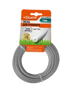 Sturm Леска для триммера, d=3.0 мм, l=10м, КРУГ, МЕТАЛ корд, картон, GT3535-3.0-0М-10