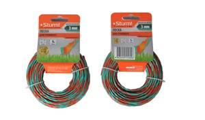 Sturm Леска для триммера, усилен., d=3.0 мм, l=15 м, круч.квадр, оранж./зел. GT3535-3.0-3S-15