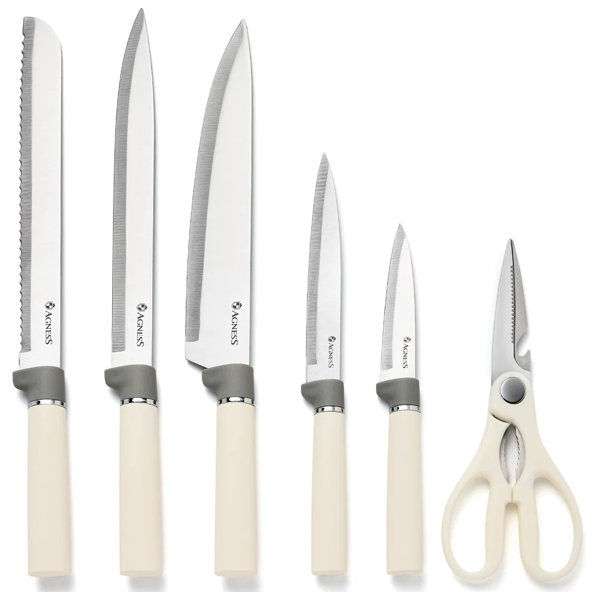 Lefard Набор Agness Из 11Пр: 5 Ножей - кухонные аксессуары: половник (длина 31,5 см), лопатка (32 см), шумовка (32 см)