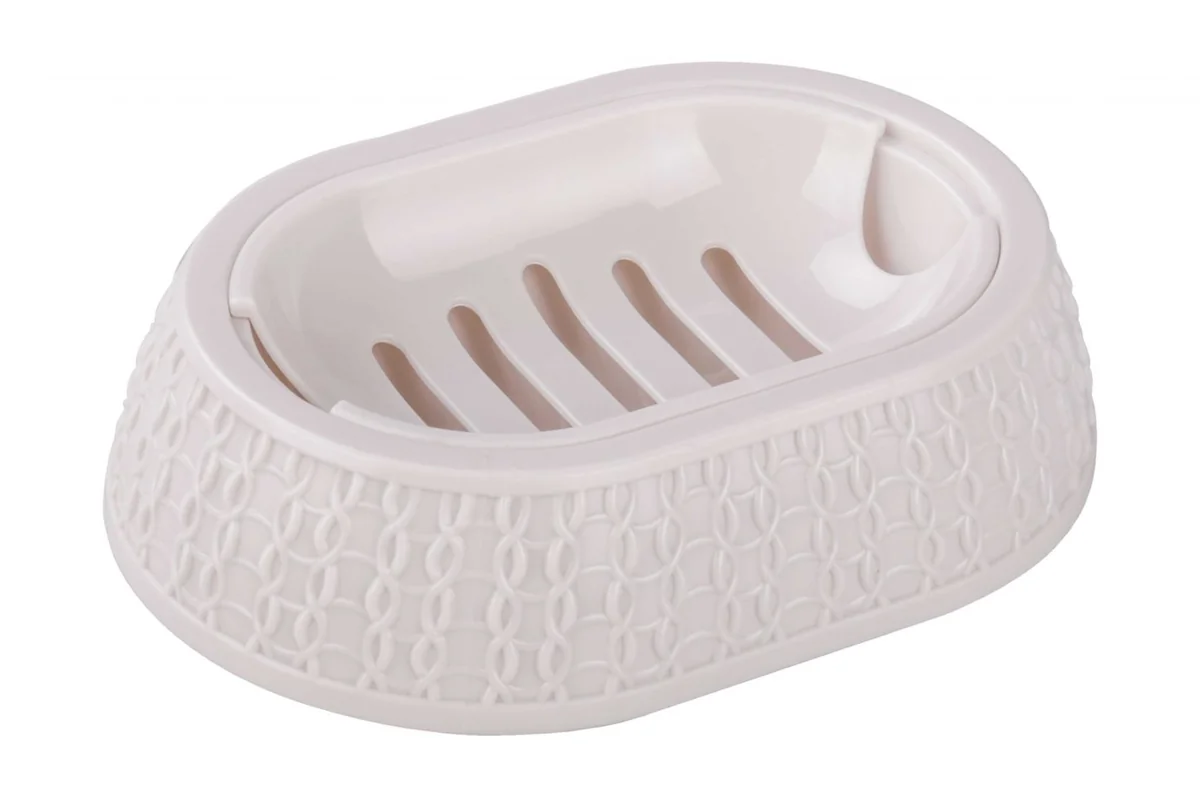 АЛЬТЕРНАТИВА Мыльница Вязаное плетение М 6901 светло-серый